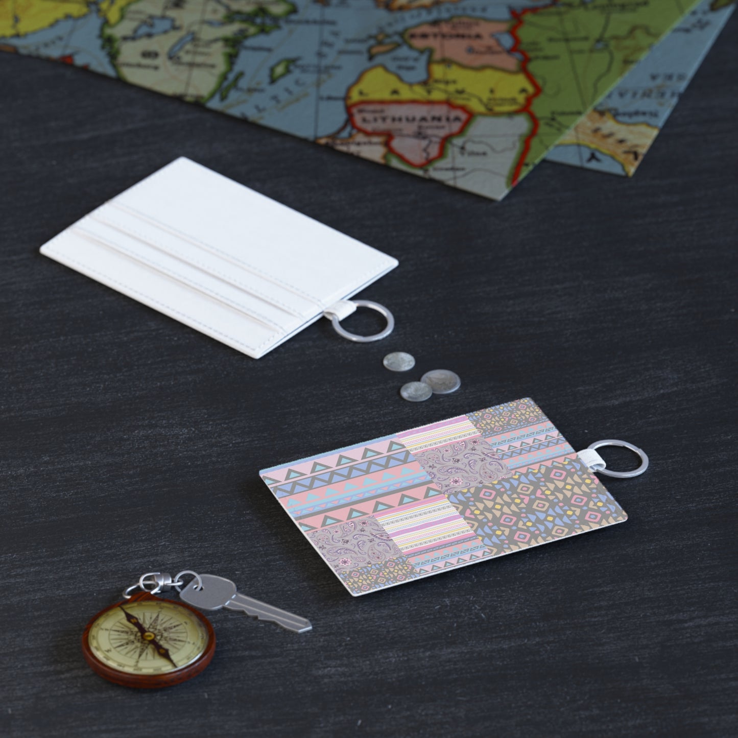 Bohemian Patchwork Faux Leather Card Wallet