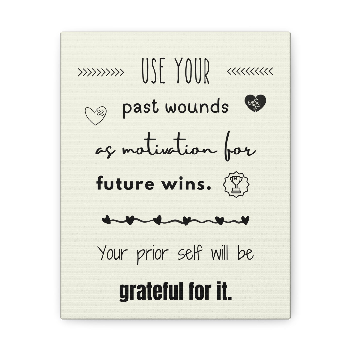 Future Wins 8" x 10" Canvas Print Wall Art - Pastel Yellow