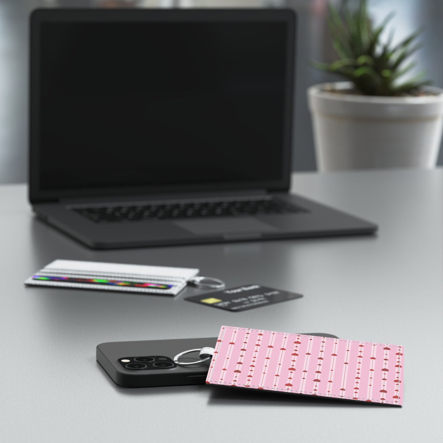 Hearts Aligned Faux Leather Card Wallet