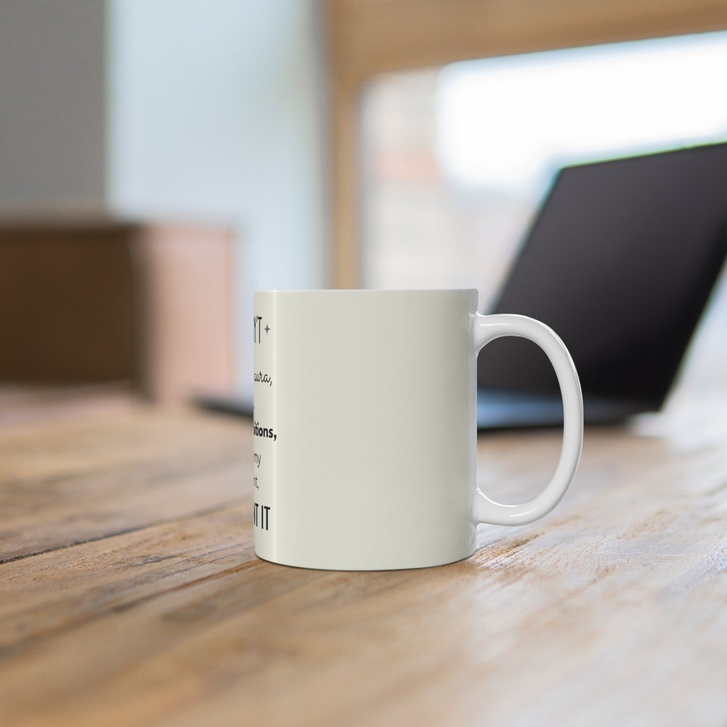 If It Doesn't Align With My Aura - 11oz Ceramic Mug - Pastel Yellow