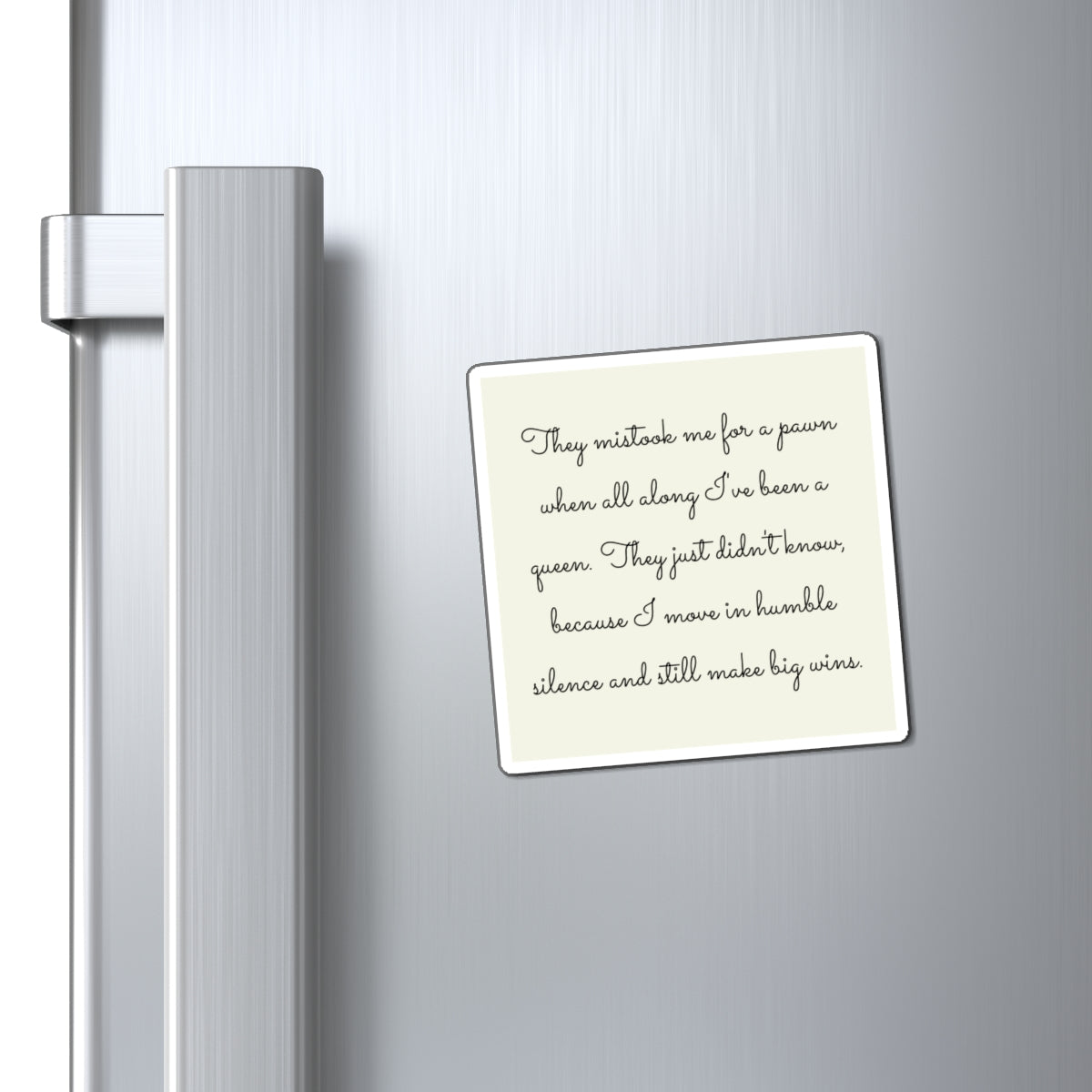 All Along I've Been A Queen 3" x 3" Magnet - Pastel Yellow