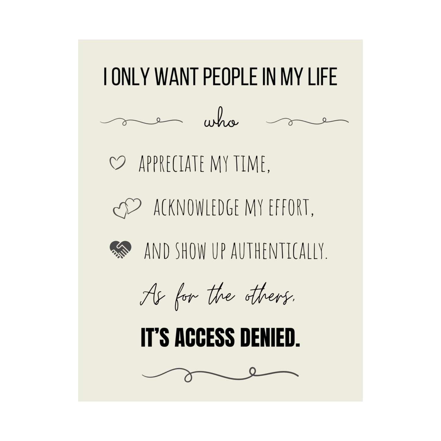 It's Access Denied - 11" x 14" Matte Vertical Poster - Pastel Yellow