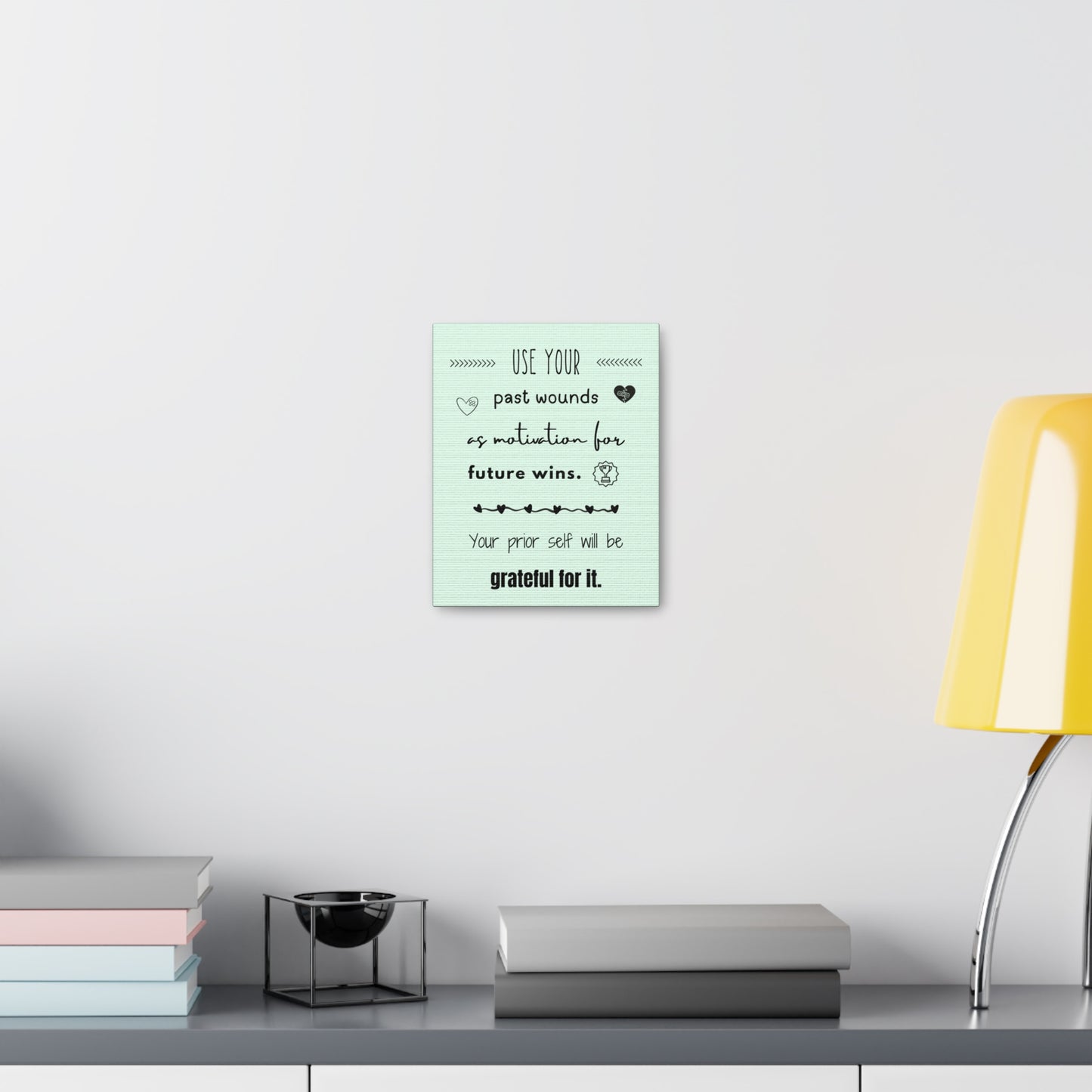 Future Wins 8" x 10" Canvas Print Wall Art - Pastel Green