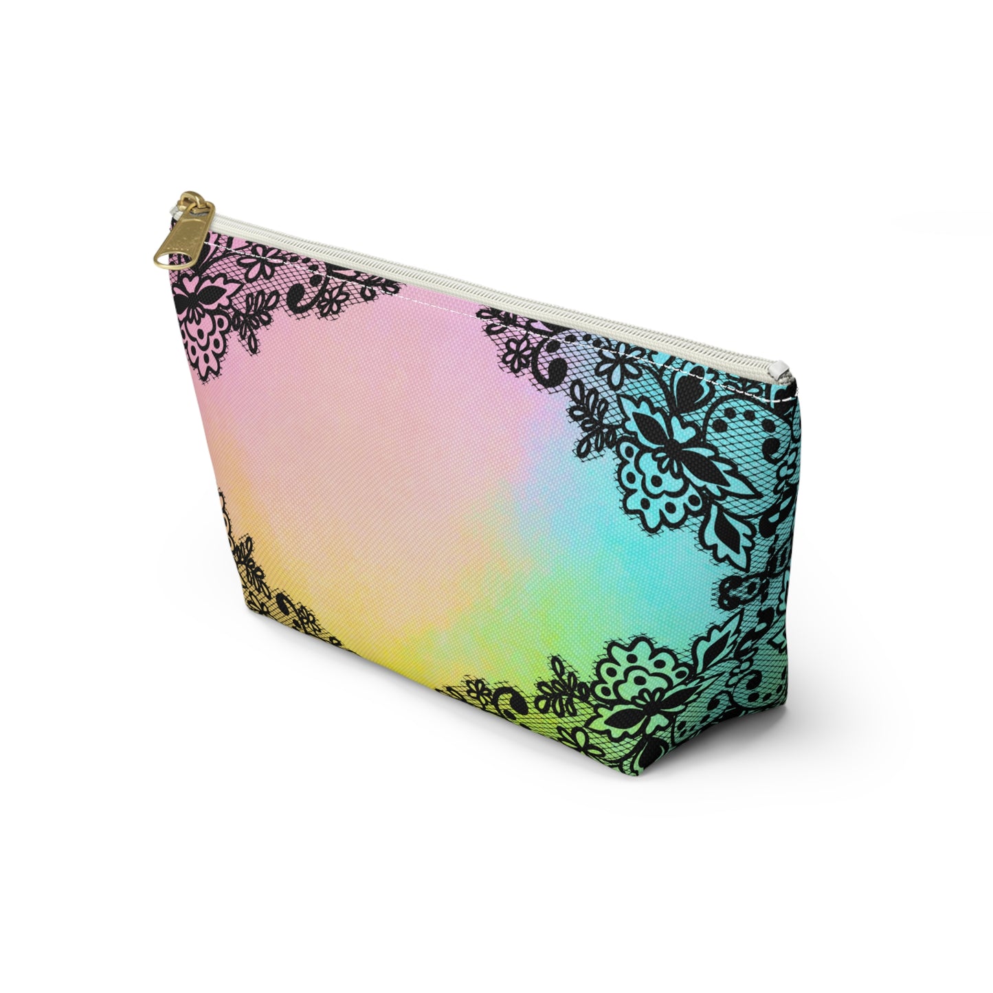 Multicolor and Black Lace Accessory Bag