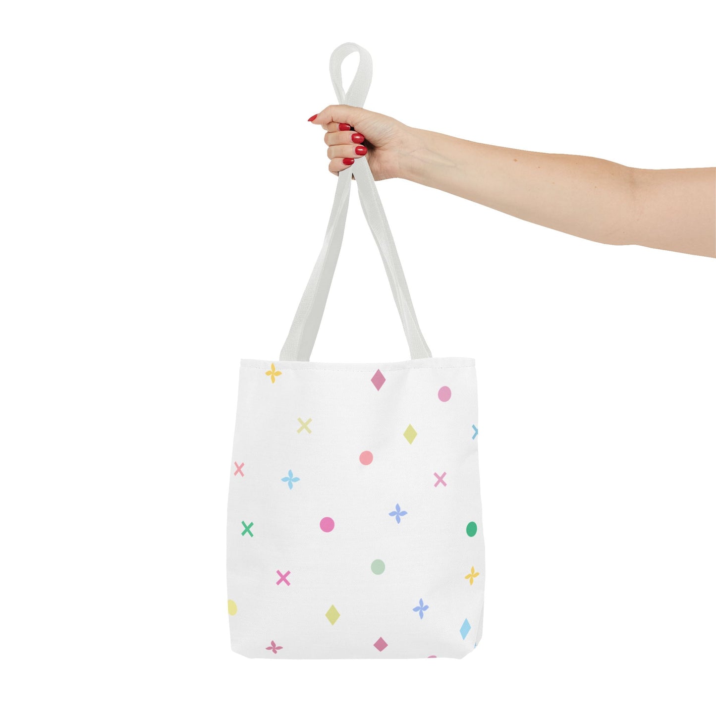 Iconic Aura 13" x 13" Tote Bag - White