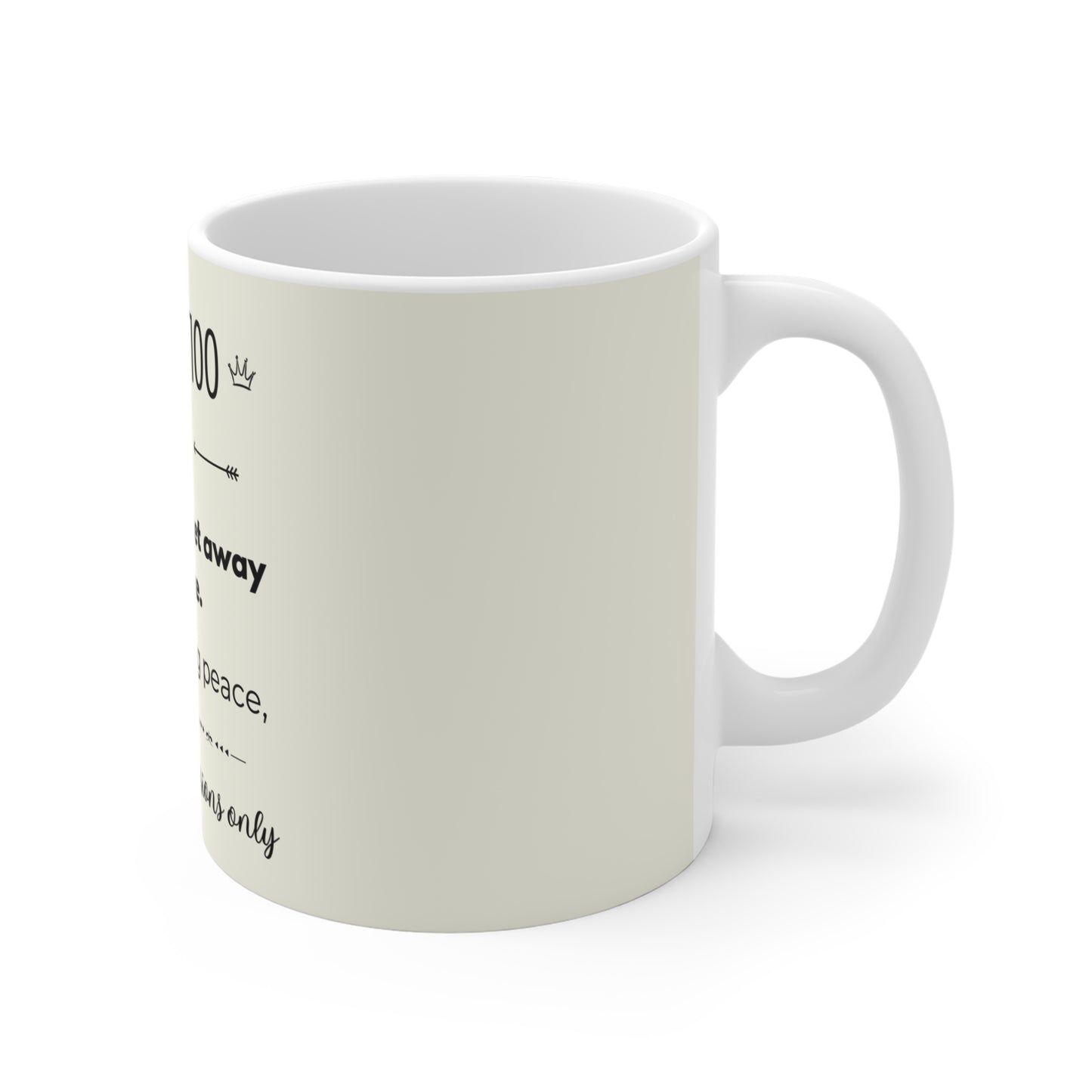 Keep It 100 or Keep It 100 Feet Away From Me - 11oz Ceramic Mug - Pastel Yellow