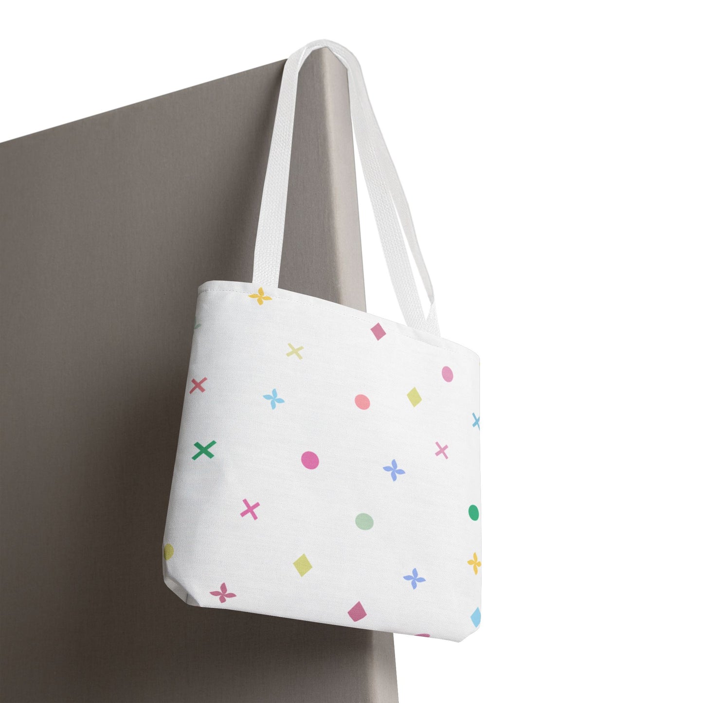 Iconic Aura 13" x 13" Tote Bag - White