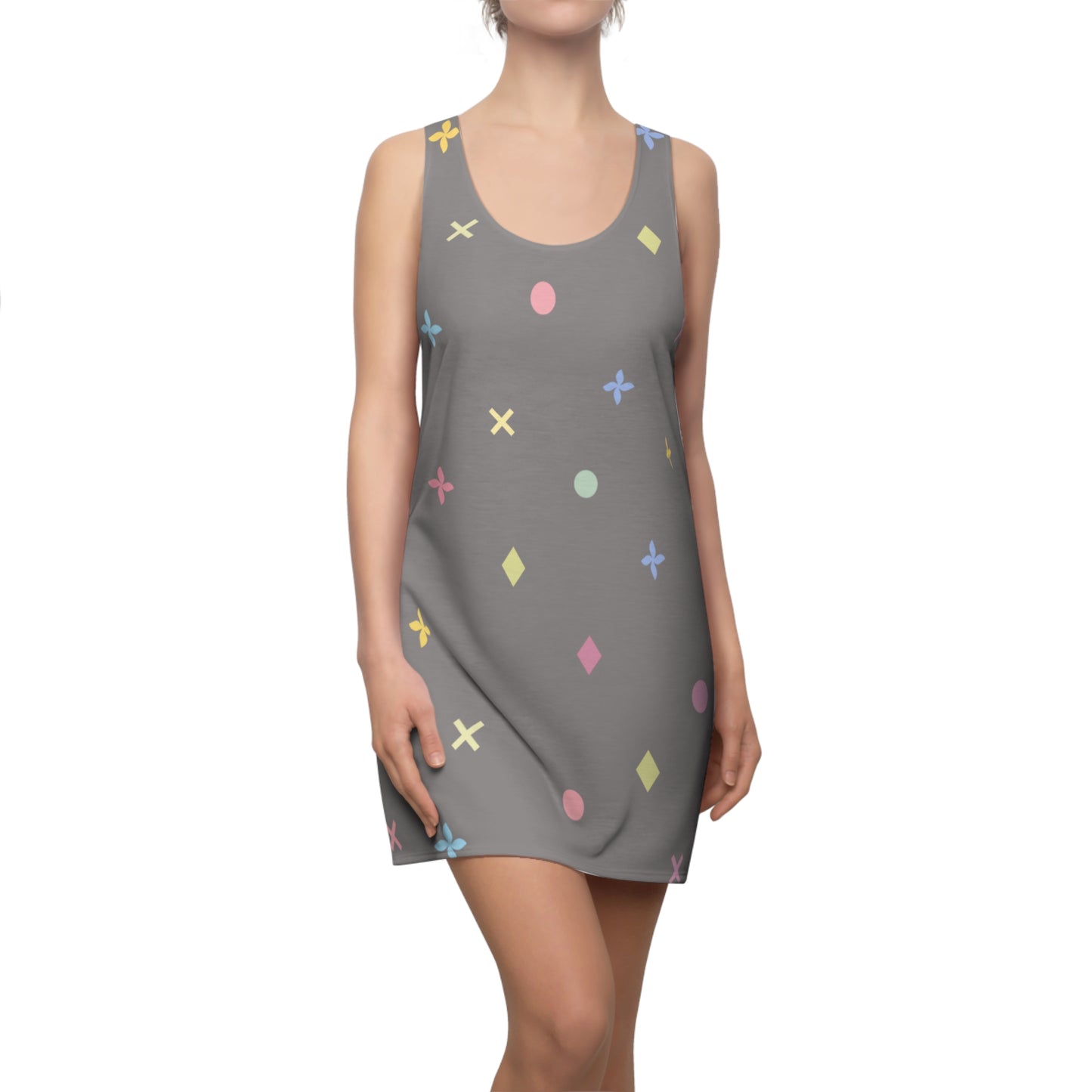Iconic Aura Racerback Dress - Grey