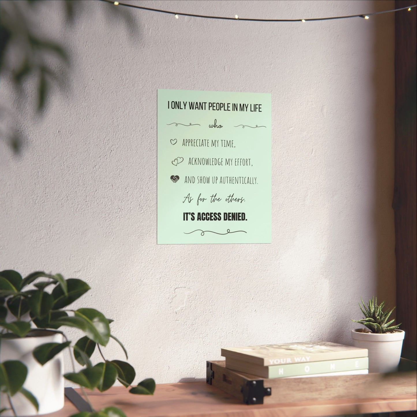 It's Access Denied - 11" x 14" Matte Vertical Poster - Pastel Green