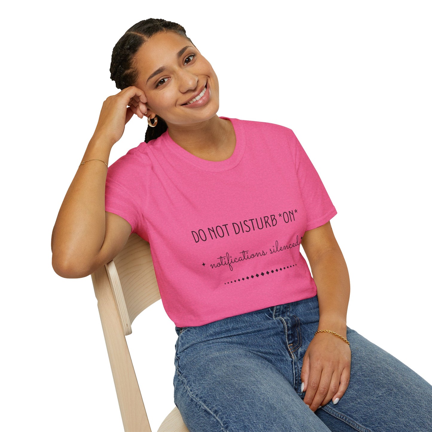 Do Not Disturb On, Notifications Silenced Unisex Softstyle T-shirt