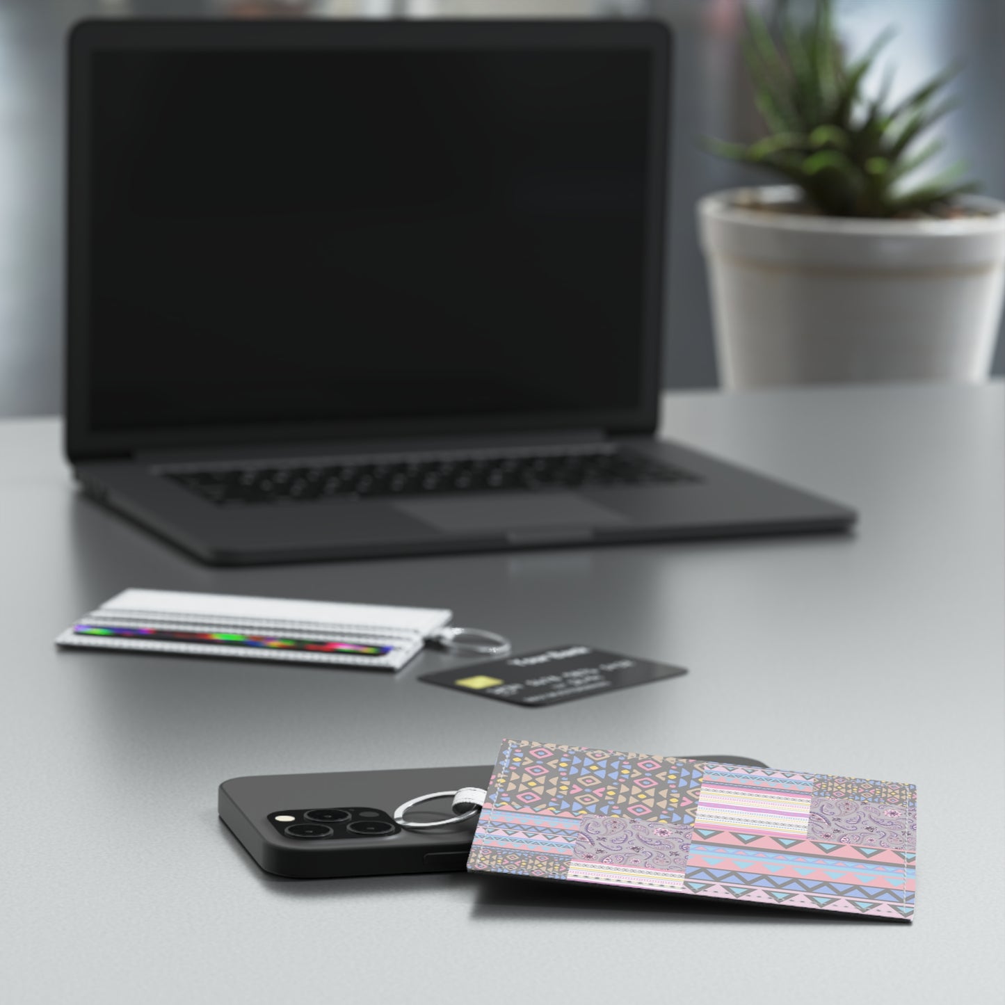 Bohemian Patchwork Faux Leather Card Wallet