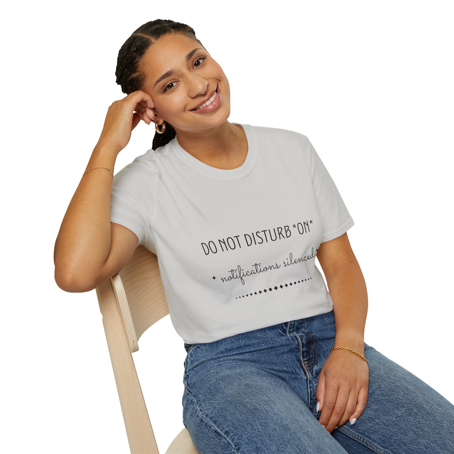 Do Not Disturb On, Notifications Silenced Unisex Softstyle T-shirt