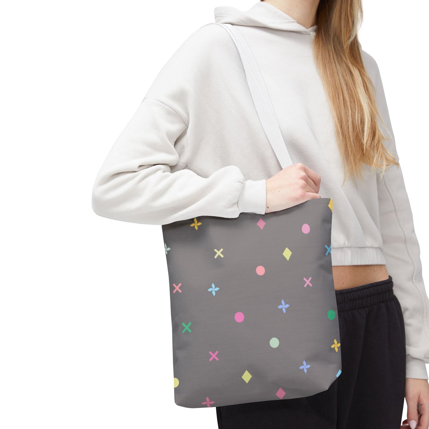 Iconic Aura 13" x 13" Tote Bag - Grey