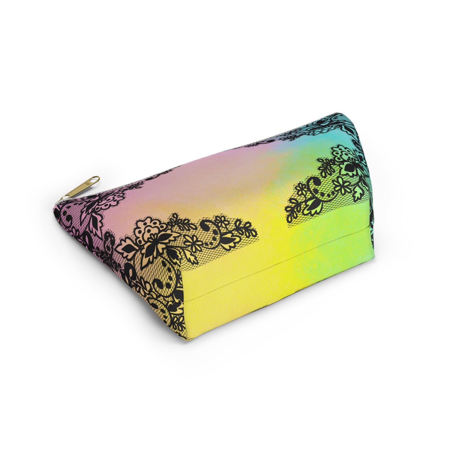 Multicolor and Black Lace Accessory Bag