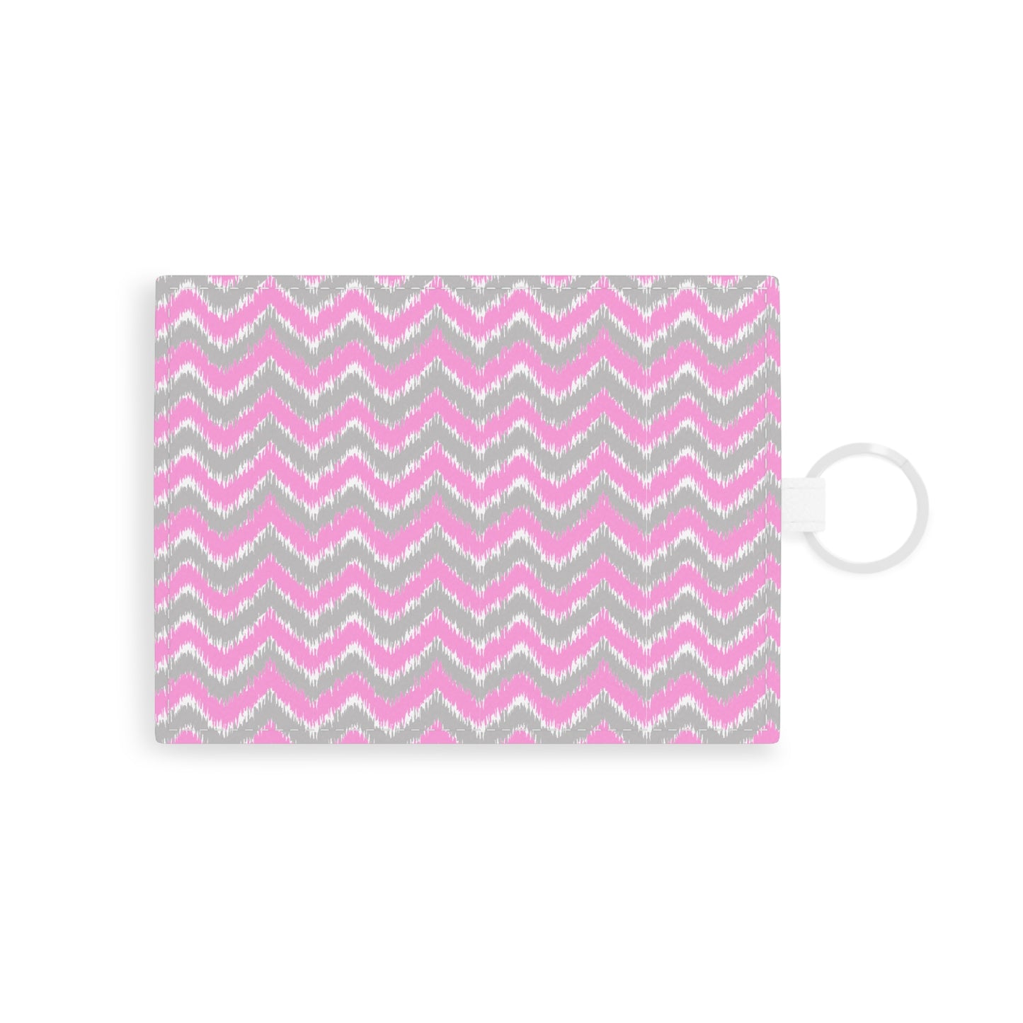 Frayed Zigzag Faux Leather Card Wallet