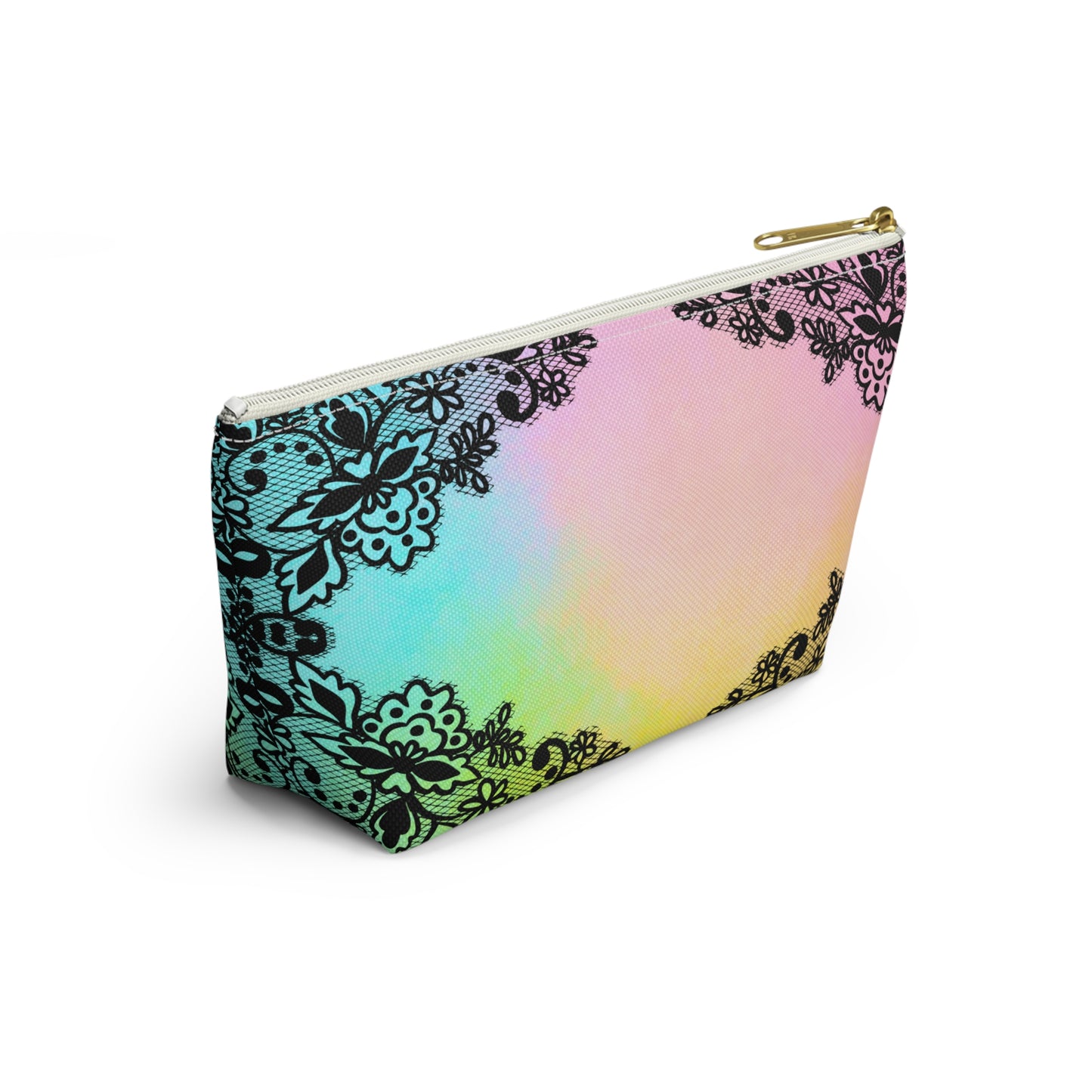 Multicolor and Black Lace Accessory Bag