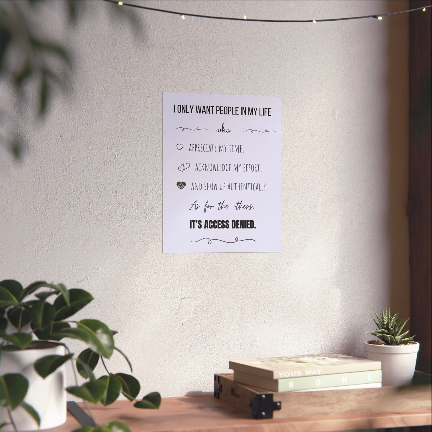 It's Access Denied - 11" x 14" Matte Vertical Poster - Pastel Blue/Lavender