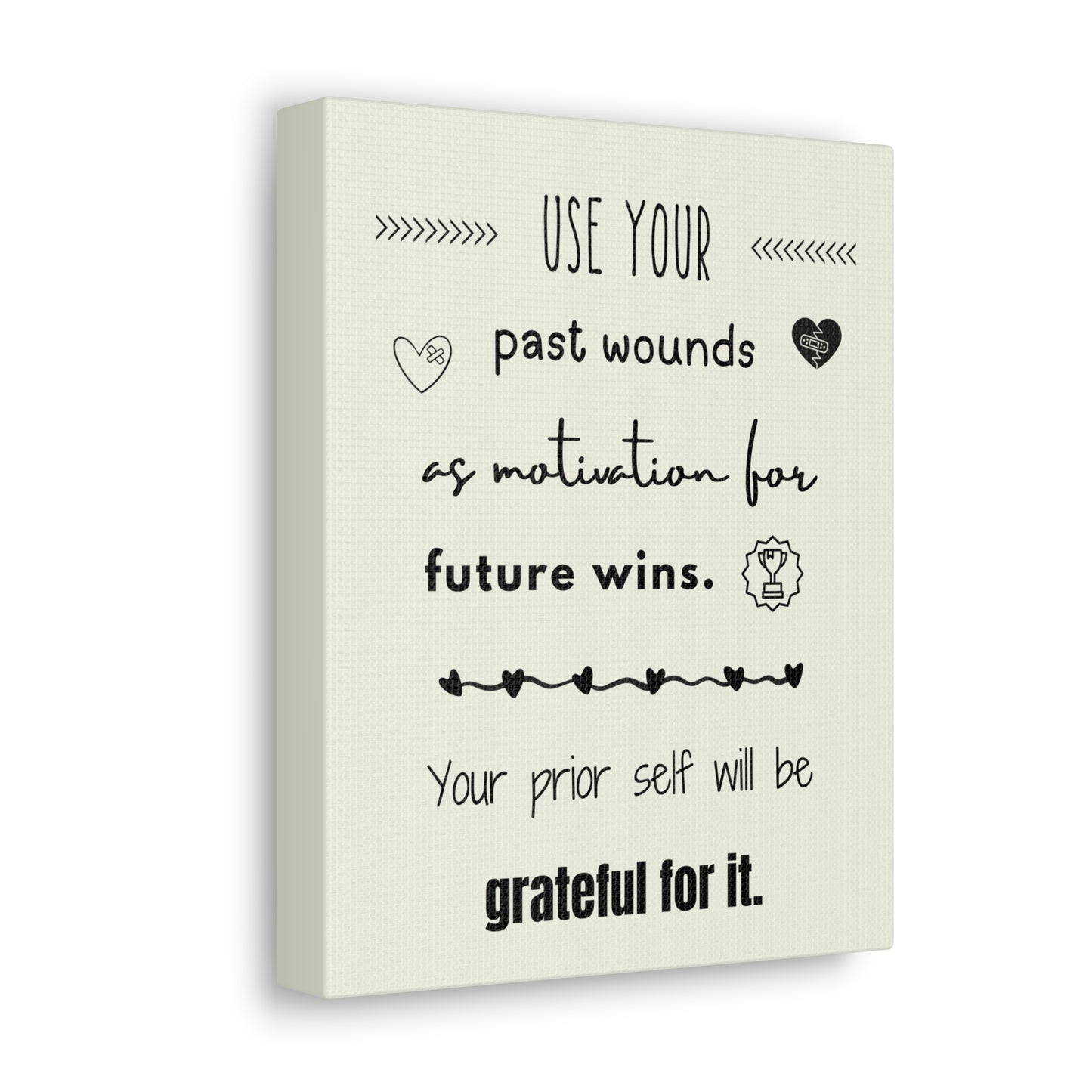 Future Wins 8" x 10" Canvas Print Wall Art - Pastel Yellow