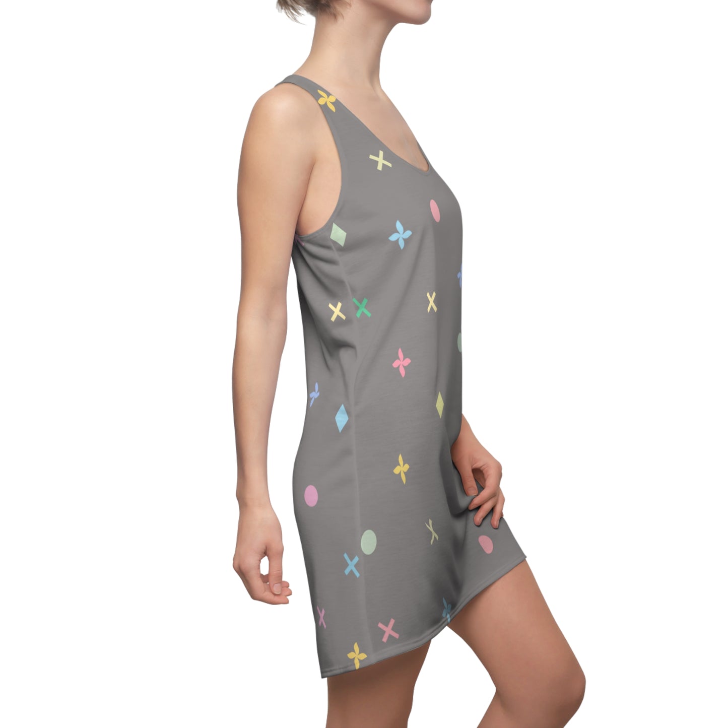 Iconic Aura Racerback Dress - Grey