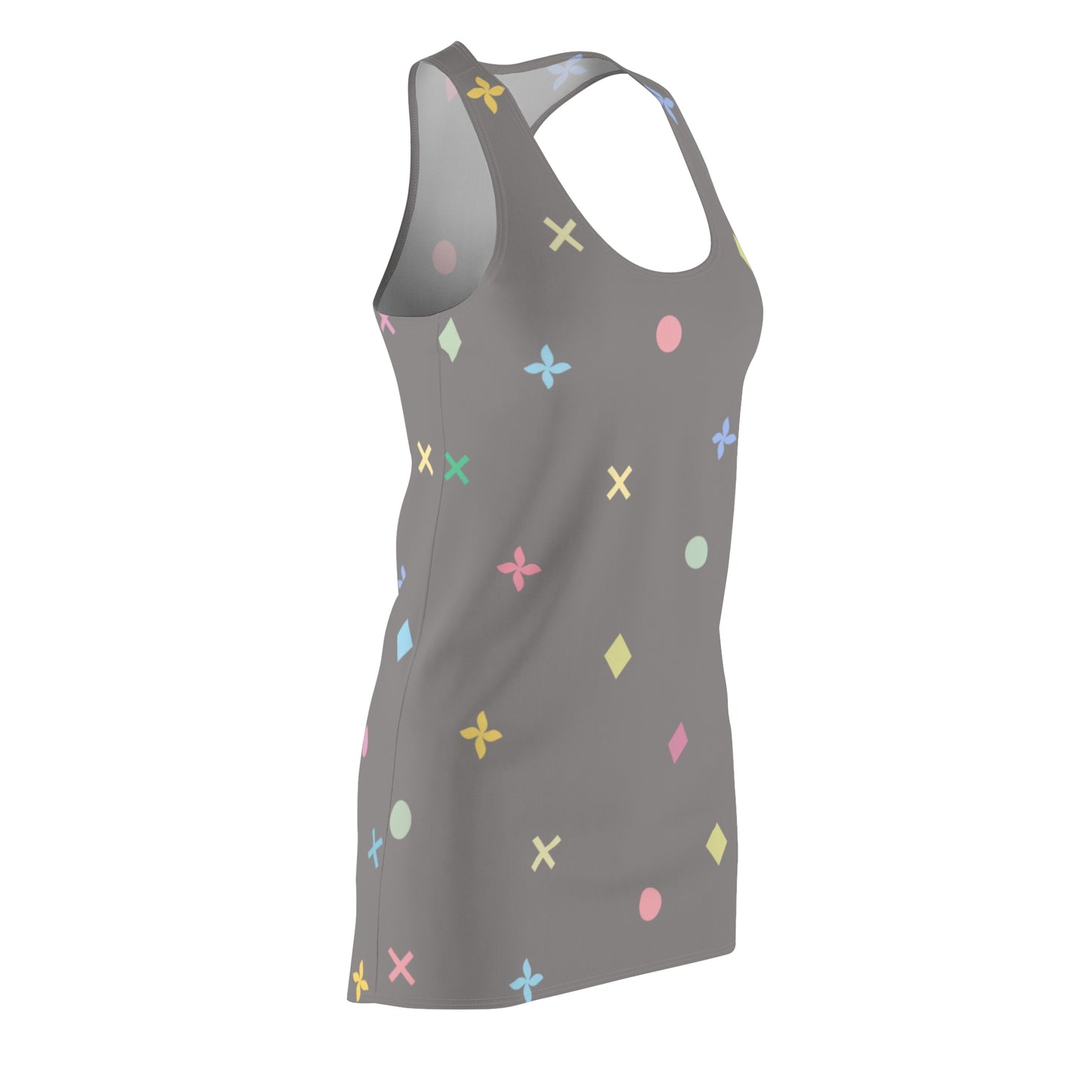 Iconic Aura Racerback Dress - Grey