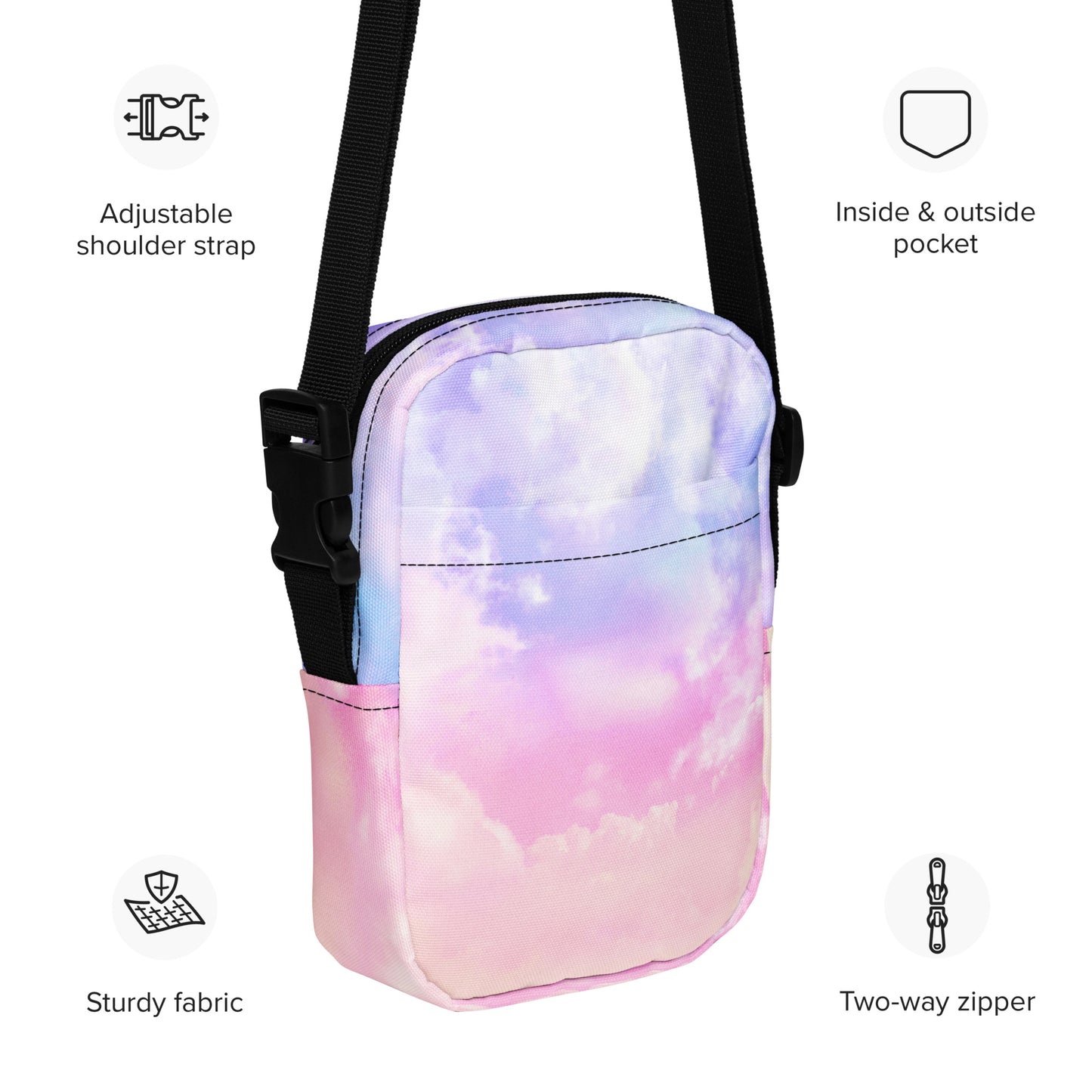 Pastel Clouds Crossbody Bag
