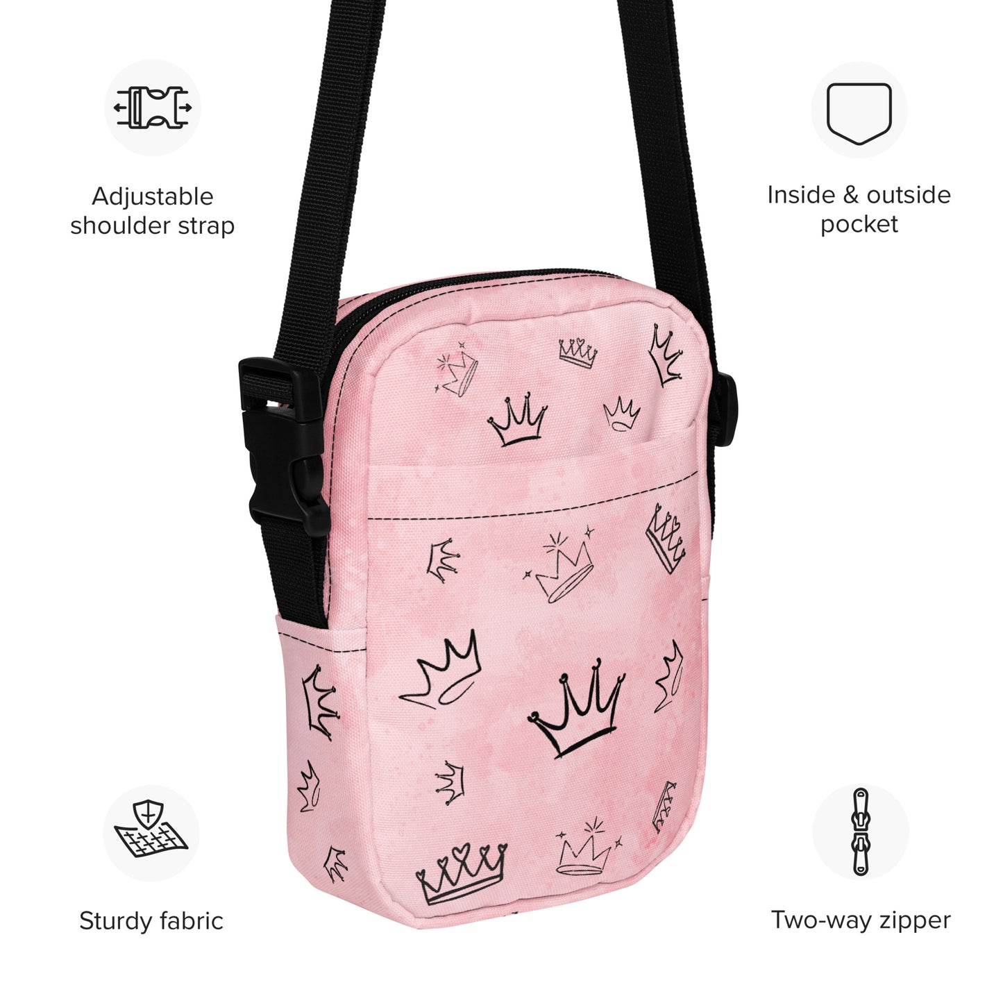 Queen Energy Crossbody Bag - Pink