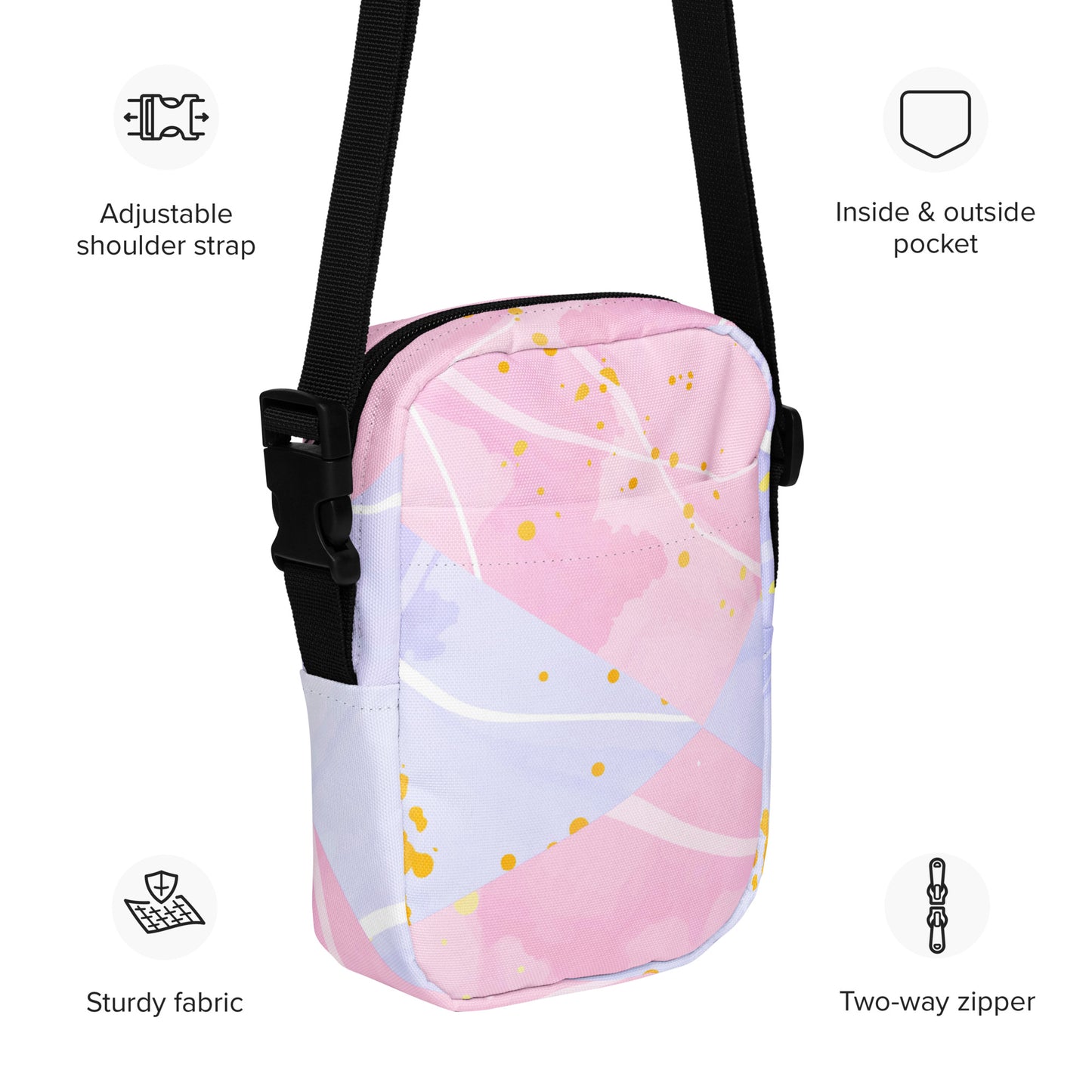 Strong Mind, Calm Spirit - Pink/Lavender - Triangle Pattern