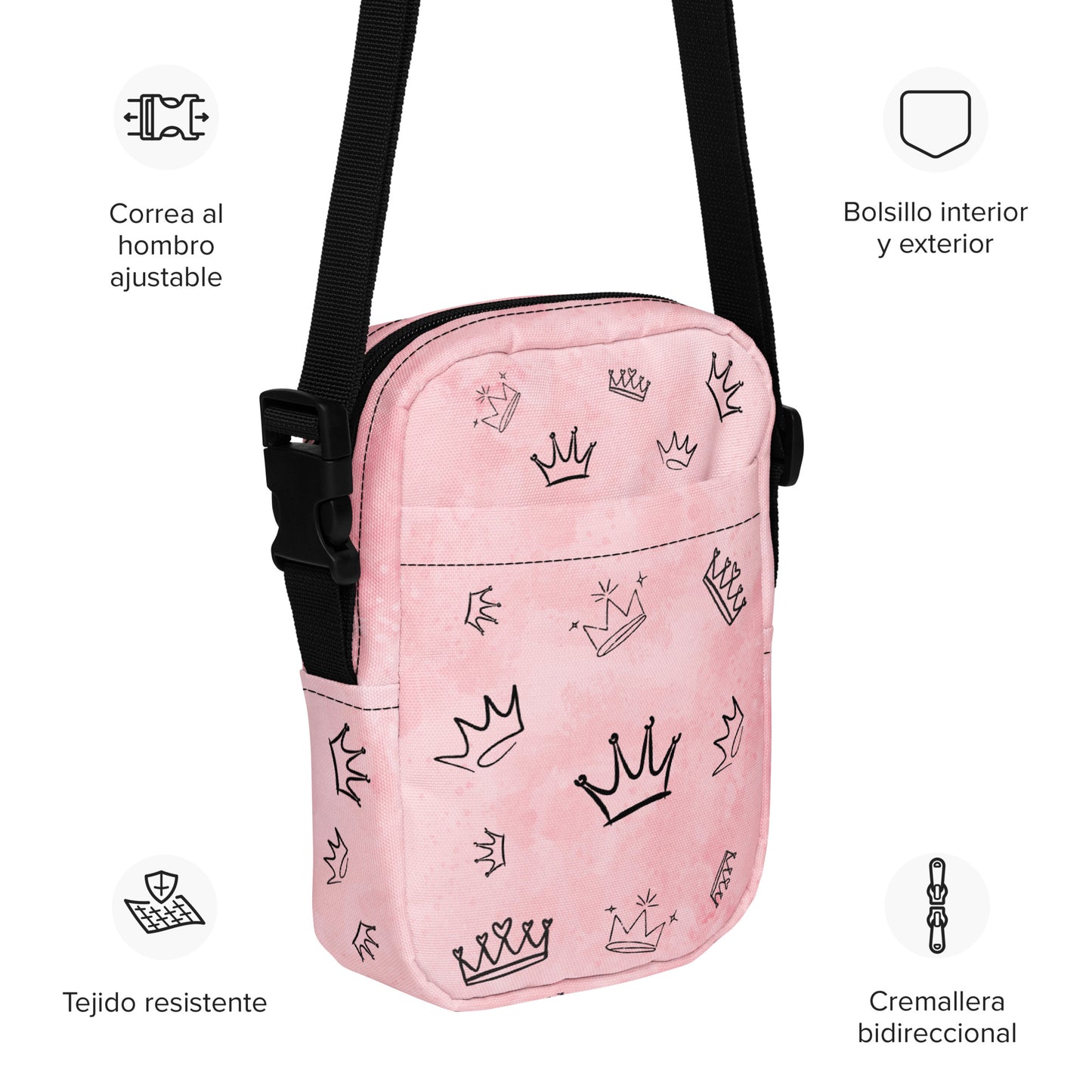 Queen Energy Crossbody Bag - Pink