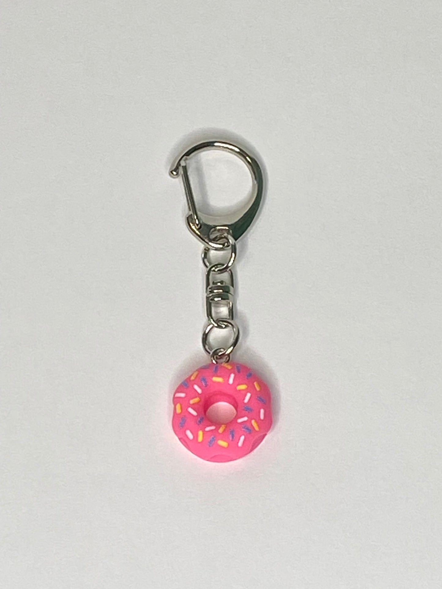 Pink Donut Bag Charm