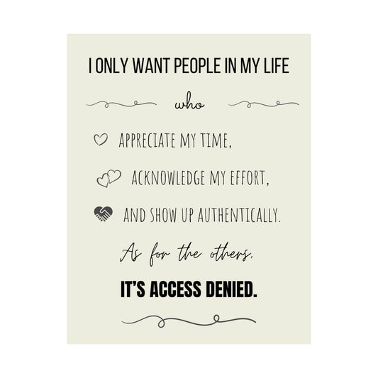 It's Access Denied - 11" x 14" Matte Vertical Poster - Pastel Yellow