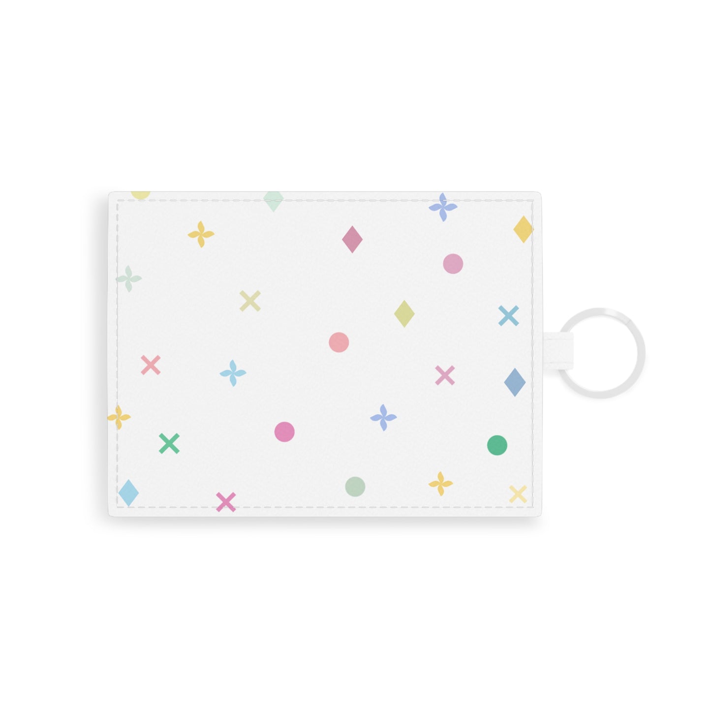 Iconic Aura Faux Leather Card Wallet - White