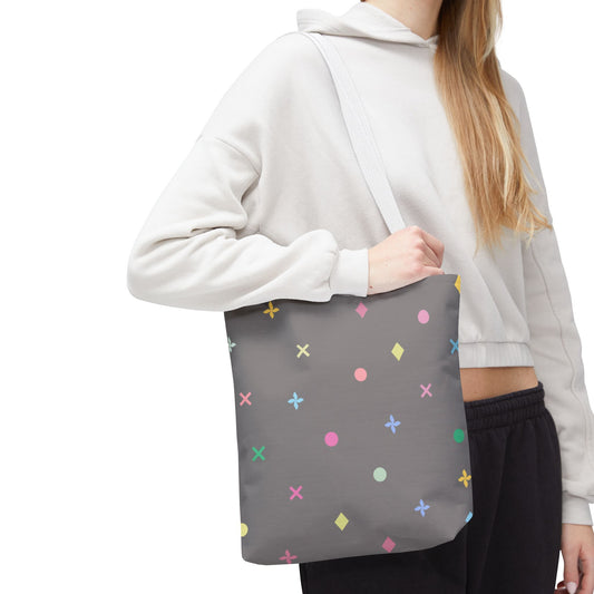 Iconic Aura 13" x 13" Tote Bag - Grey