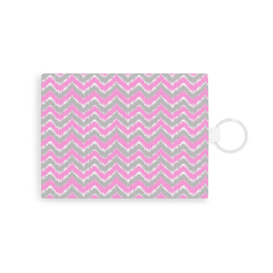 Frayed Zigzag Faux Leather Card Wallet