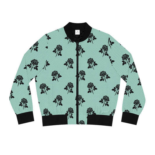 Rose Lace Women's Jacket - Teal